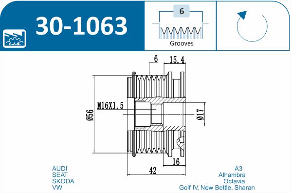 IJS GROUP 30-1063 Generatortomgang