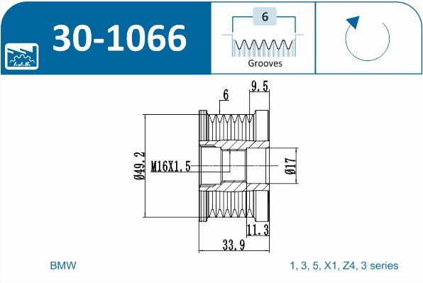 IJS GROUP 30-1066 Generatortomgang