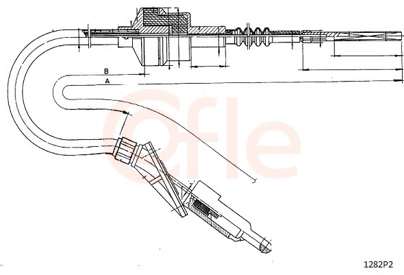 COFLE 1282P2 Cable Pull, clutch control