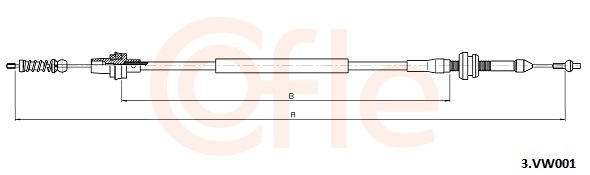 COFLE 3.VK001 Accelerator Cable