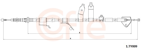 COFLE 92.1.TY009 Cable Pull, parking brake