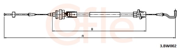 COFLE 92.3.BW002 Accelerator Cable