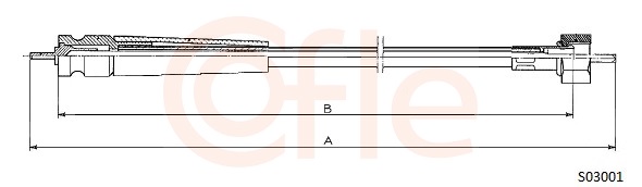COFLE 92.S03001 Hriadeľ tachometra