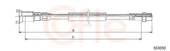 COFLE 92.S03050 Speedometer Cable