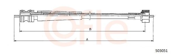COFLE 92.S03051 Speedometer Cable