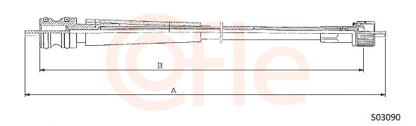 COFLE 92.S03090 Speedometer Cable