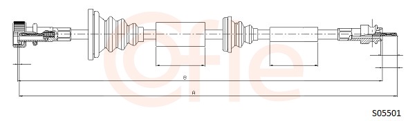 COFLE 92.S05501 Speedometer Cable