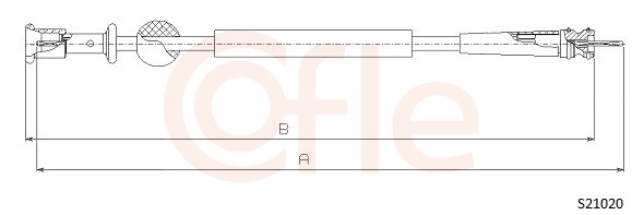 COFLE 92.S21020 Speedometer Cable