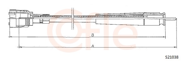 COFLE 92.S21038 Hriadeľ tachometra