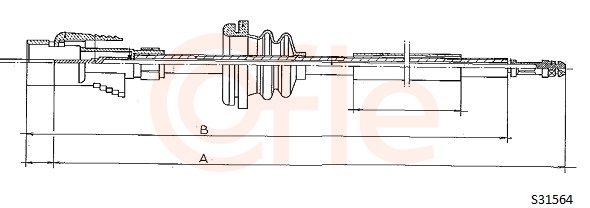 COFLE 92.S31564 Speedometer Cable