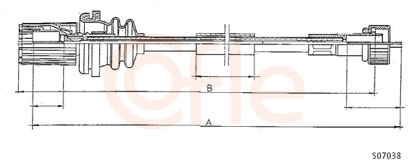 COFLE S07038 Speedometer Cable