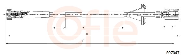 COFLE S07047 Speedometer Cable
