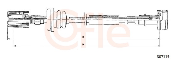 COFLE S07119 Speedometer Cable