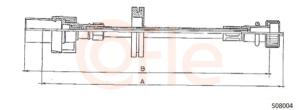 COFLE S08004 Hriadeľ tachometra