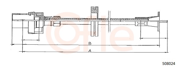 COFLE S08024 Hriadeľ tachometra
