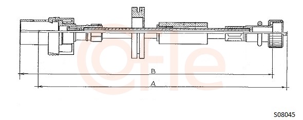 COFLE S08045 Speedometer Cable