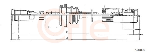 COFLE S20002 Hriadeľ tachometra