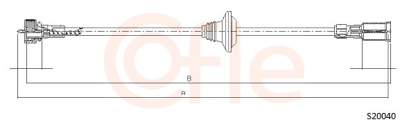 COFLE S20040 Hriadeľ tachometra