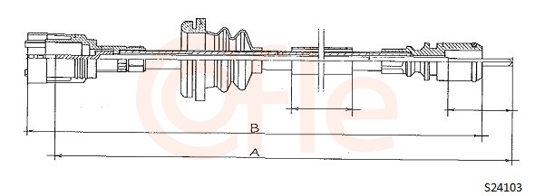 COFLE S24103 Hriadeľ tachometra