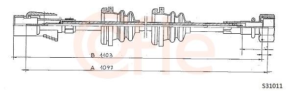 COFLE S31011 Speedometer Cable