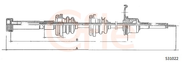 COFLE S31022 Speedometer Cable