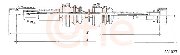 COFLE S31027 Hriadeľ tachometra