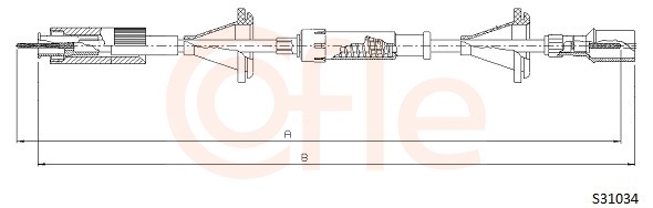 COFLE S31034 Hriadeľ tachometra