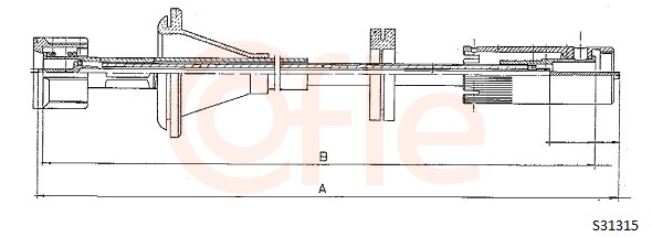 COFLE S31315 Hriadeľ tachometra