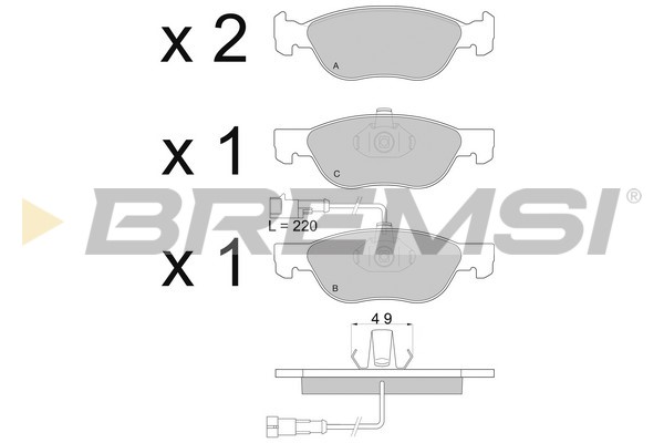BREMSI BP2667 Kit pastiglie...