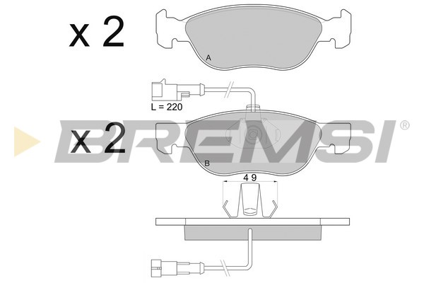 BREMSI BP2677 Kit pastiglie...