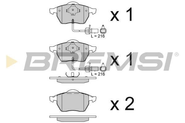BREMSI BP2816 Kit pastiglie...