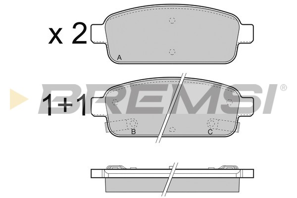BREMSI BP3406 Kit pastiglie...