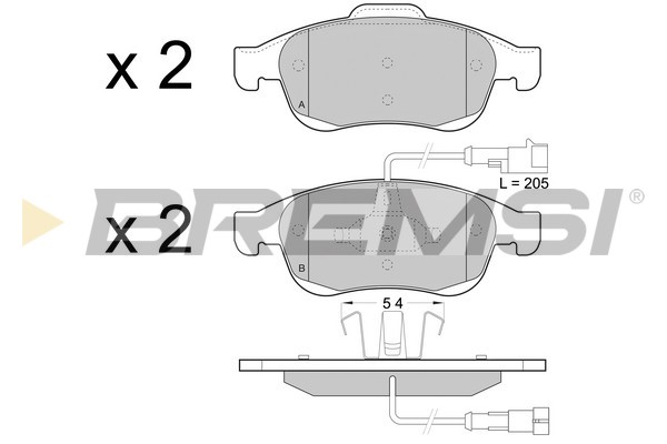 BREMSI BP3436 Kit pastiglie...
