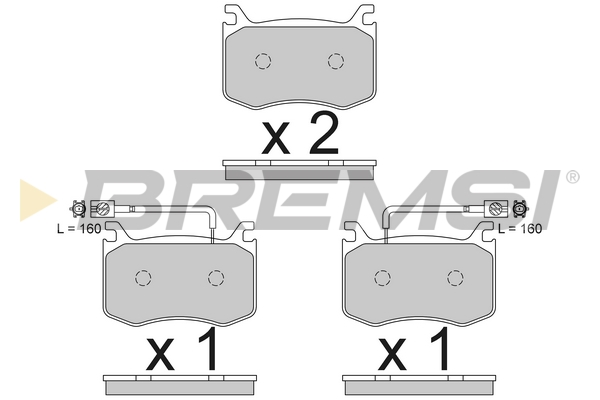 BREMSI BP3792 Kit pastiglie...