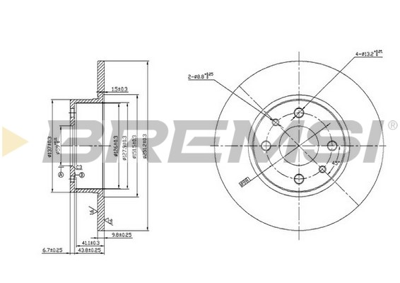 BREMSI CD6066S Discofreno