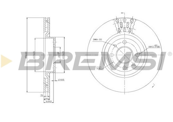 BREMSI CD6220V Discofreno