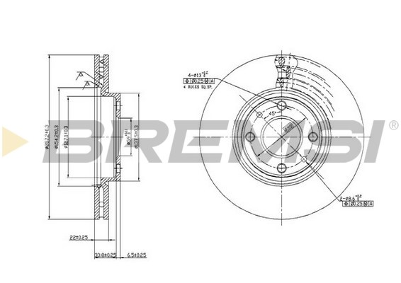 BREMSI CD6762V Discofreno