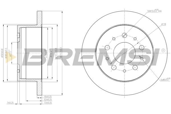 BREMSI CD7653S Discofreno