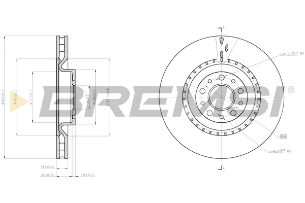BREMSI CD8289V Discofreno