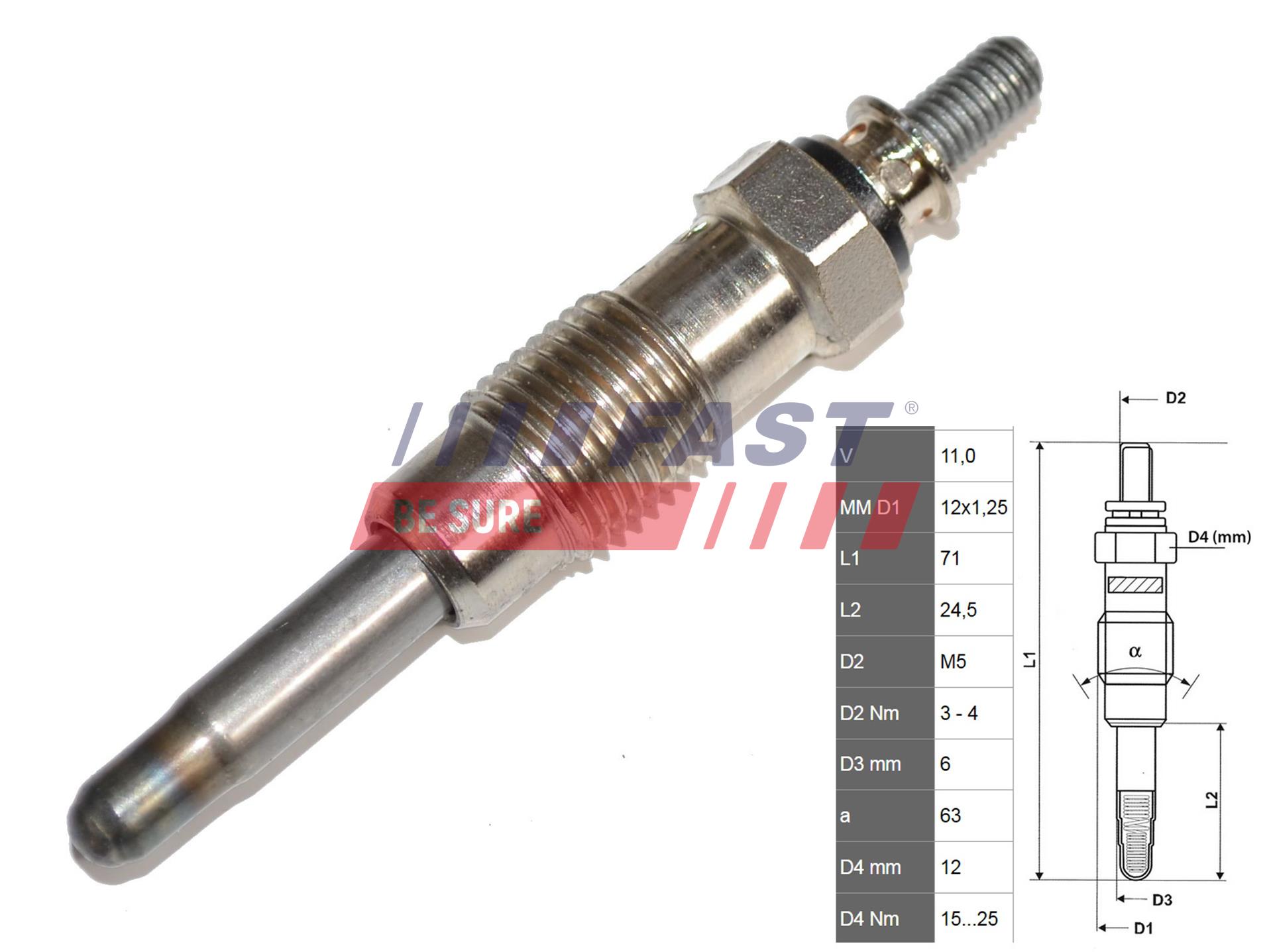 FAST FT82710 Glow Plug for...
