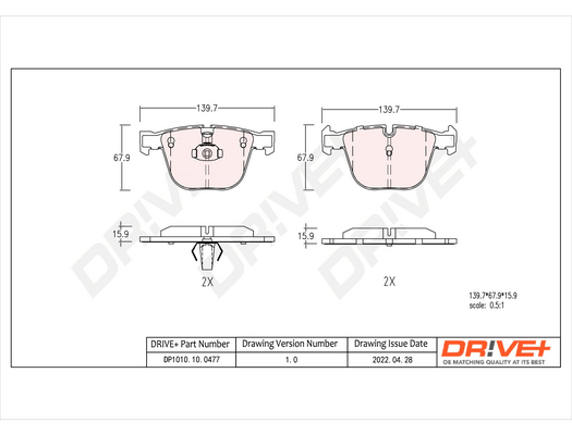 BLUE PRINT ADH24275 Bremsekloss sett