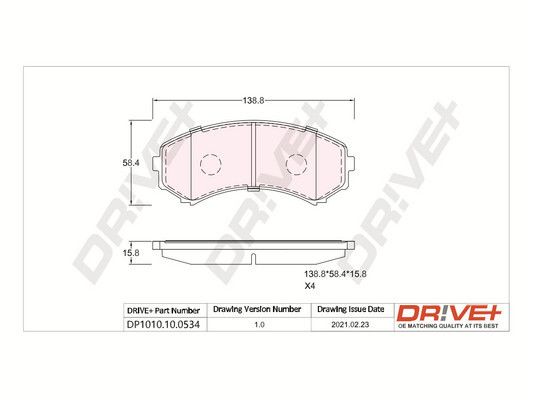 QUARO QP9130 Bremsekloss sett