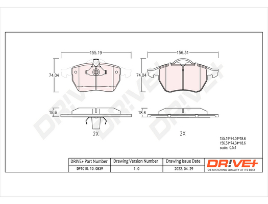 CIFAM 822-1180-0 Bremsekloss sett