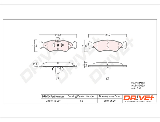 BLUE PRINT ADP154206 Bremsekloss sett