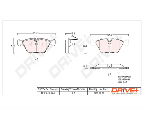 VALEO 302273 FIRST Bremsekloss sett