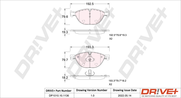 TRW GDB1553 COTEC Bremsekloss sett