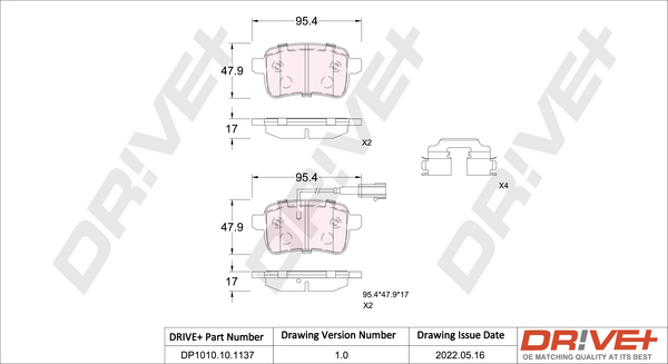 VALEO 302534 FIRST Bremsekloss sett