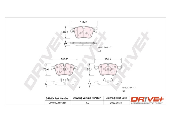 TRW GDB3375 COTEC Bremsekloss sett