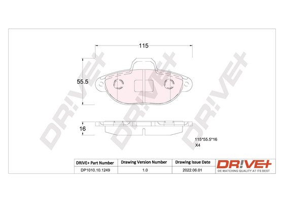 QUARO QP9180 Bremsekloss sett