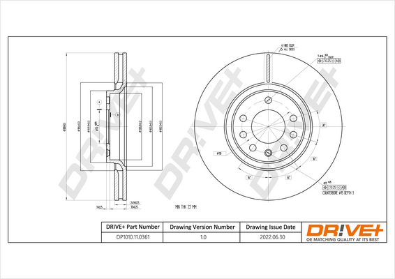 Dr!ve+ DP1010.11.0361 Disc...